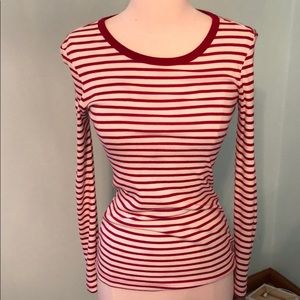 red and white striped shirt